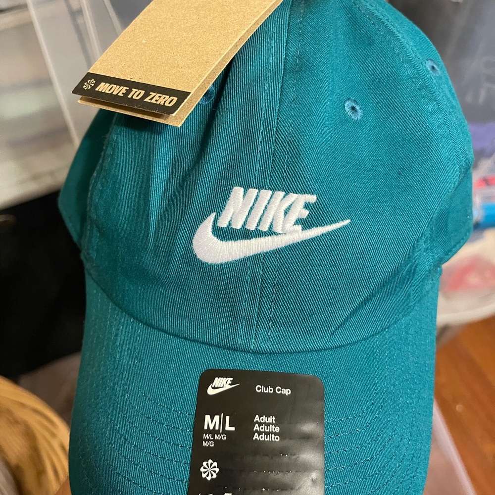 Nike Teal Baseball Cap with White Swoosh